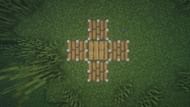 Pressure plate in the center (Image via Minecraft)
